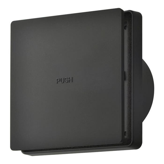 バクマ工業 REPD-150JPFK-BK 樹脂製プッシュ式レジスター（ブラック) 150φ 花粉フィルター+断熱シート付 | 