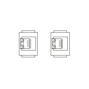 【受注品】寺田電機 SBB90086 器具ブロック（CAT6モジュラジャック×2） | 