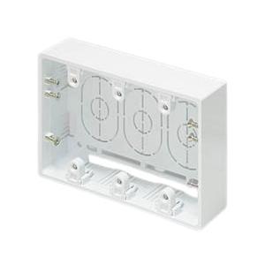 マサル工業 SFBA32 ニュー・エフモール付属 露出ボックス 3個用 浅型 ホワイト | 