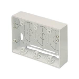 マサル工業 SFBA33 ニュー・エフモール付属露出ボックス3個用浅型ミルキーホワイト | 