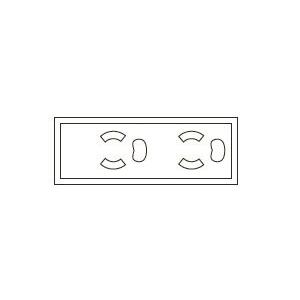 【受注品】寺田電機 SFC90004 器具ブロック（接地2P 15A 125V 抜止 2連×1） | 