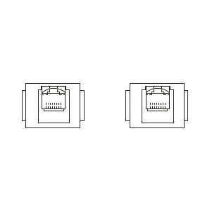 【受注品】寺田電機 SFC90086 器具ブロック（CAT6モジュラジャック×2） | 