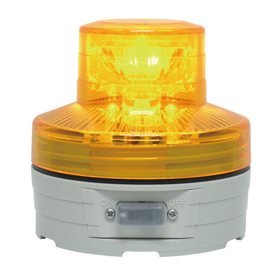 日恵製作所 VL07B-003AY 電池式LED警告灯 ニコUFO 黄 | 