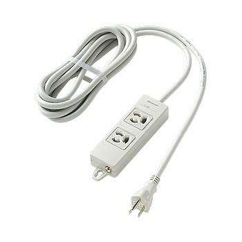 パナソニック WCH2432H OAタップ(接地15A抜け止め形)(2コ口・グレー)(3mコード付)(マグネット付) | Panasonic