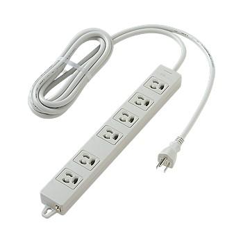 パナソニック WCH2436H OAタップ(接地15A抜け止め形)(6コ口・グレー)(3mコード付)(マグネット付) | Panasonic