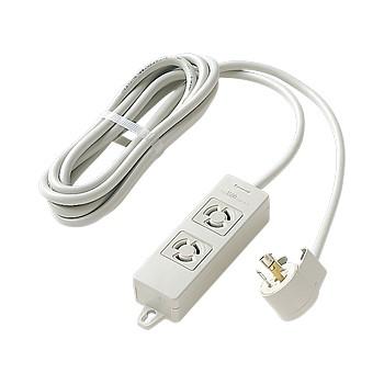 パナソニック WCH2632H OAタップ(接地15A引掛形)(2コ口・グレー)(3mコード付)(マグネット付) | Panasonic