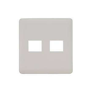 神保電器 WJD-11 J・WIDE SLIMシリーズ 2ピースコンセントプレート ２連用 1+1口 | 