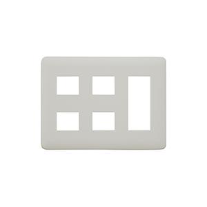 神保電器 WJD-223 J・WIDE SLIMシリーズ 2ピースコンセントプレート ３連用 2+2+3 | 