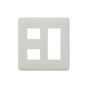 神保電器 WJD-23 J・WIDE SLIMシリーズ 2ピースコンセントプレート ２連用 2+3口 | 