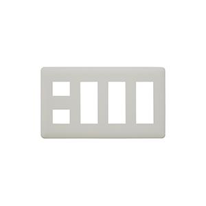 神保電器 WJD-2333 J・WIDE SLIMシリーズ 2ピースコンセントプレート 4連用 2+3+3+3 | 