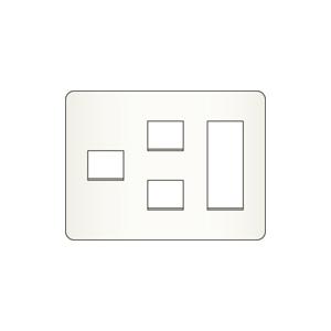 神保電器 WJE-123 J・WIDEシリーズ コンセントプレート 3連用 (1+2+3) | 