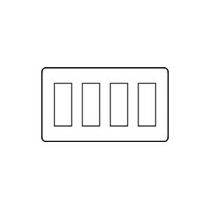 神保電器 WJE-3333 J・WIDEシリーズ コンセントプレート 4連用 (3+3+3+3) | 