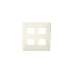 パナソニック WN6804WK フルカラーワンタッチモダンプレート 4コ用(ミルキーホワイト) | Panasonic