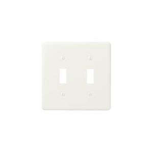 パナソニック WS9562SW クラシックシリーズ 埋込スイッチ新金属プレート (2連) (ホワイト) | 