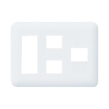 パナソニック WTF7086W コスモシリーズワイド21 コンセントプレート(3コ+2コ+1コ用)(ホワイト) | Panasonic