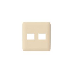 パナソニック WTF7772F コスモシリーズワイド21 簡易耐火コンセントプレート(1コ+1コ用)(ベージュ) | Panasonic