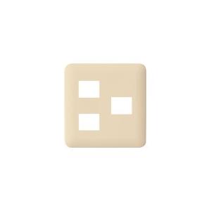 パナソニック WTF7773F コスモシリーズワイド21 簡易耐火コンセントプレート(2コ+1コ用)(ベージュ) | Panasonic
