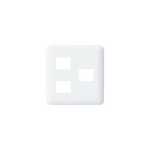 パナソニック WTF7773W コスモシリーズワイド21 簡易耐火コンセントプレート(2コ+1コ用)(ホワイト) | Panasonic