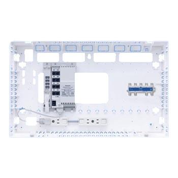 パナソニック WTJ4361 マルチメディア ポートALLギガ (10/100M/1GスイッチングHUB)(1外線1系統用スター配線端子台)(8分配器<10〜3224MHz>) | Panasonic
