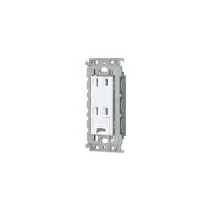 パナソニック WTL153249W アドバンスシリーズ埋込アースターミナル付ダブルコンセント(絶縁枠付)(セラミックホワイト) | Panasonic