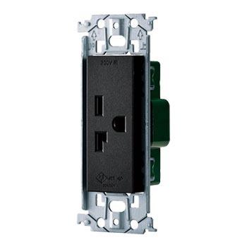 パナソニック WTL19223MB 15A・20A兼用埋込接地コンセント(250V)(金属枠付)(マットブラック) | Panasonic