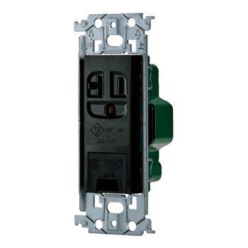 パナソニック WTL19313B 15A・20A兼用埋込アースターミナル付接地コンセント(金属枠付)(ブラック) | Panasonic