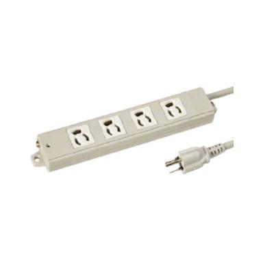 受注品】寺田電機 XET45013W 一般プラグ付エコOAタップ 4口 抜止 3m 