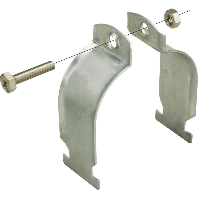 ネグロス Z-DC104 電線管支持金具 ダクタークリップ 溶融亜鉛メッキ仕上げ(HDZ) ZDC104 | 