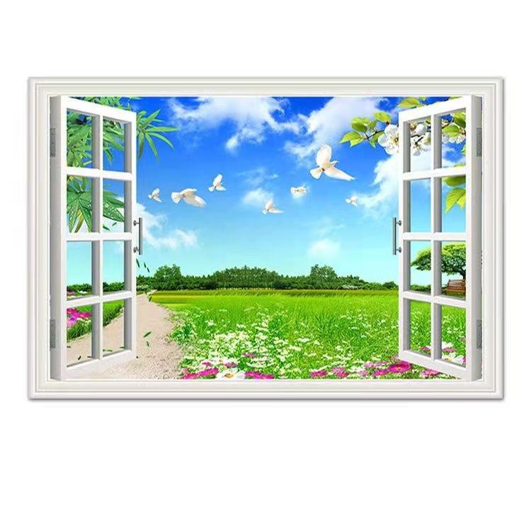 ウォールステッカー 偽窓ステッカー 3d 風景 壁紙 シール ウォールシール 窓ポスター 飲食店 店 会社 壁装飾 リビングルーム 寝室 玄関 インテリア 部屋飾り Qt03 133 Yg Sticker 通販 Yahoo ショッピング