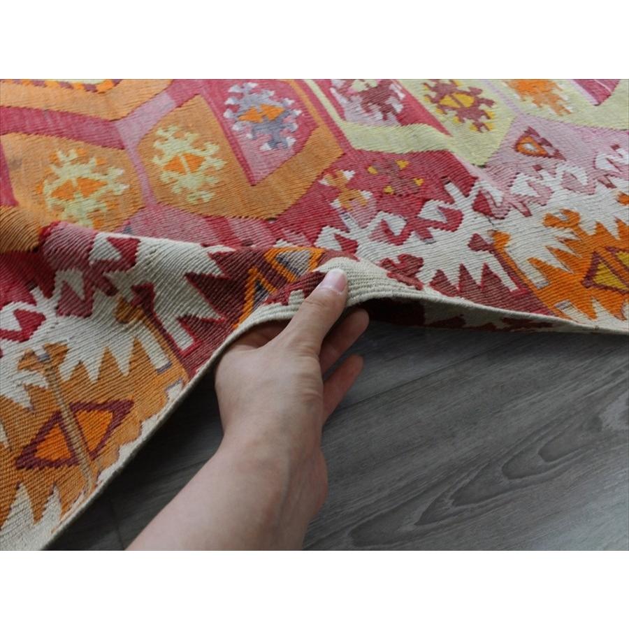 海外品 オールドキリム・アダナ/テクカナット 420x94cm 雄羊の角コチボユヌズ・ビッグランナー 【W2783834894】(98560円)
