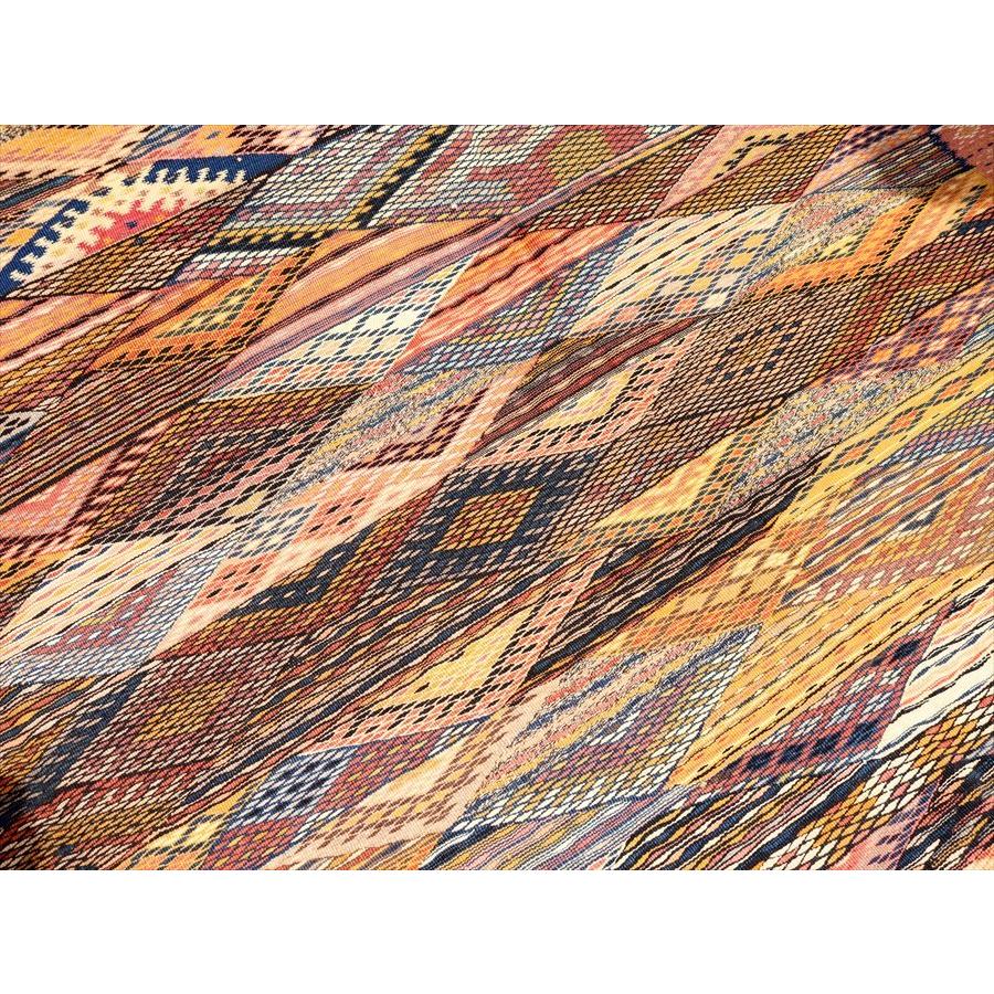 モロッコキリム 特大 アフニフ 400x245cm 緻密な波模様 手織りの画像