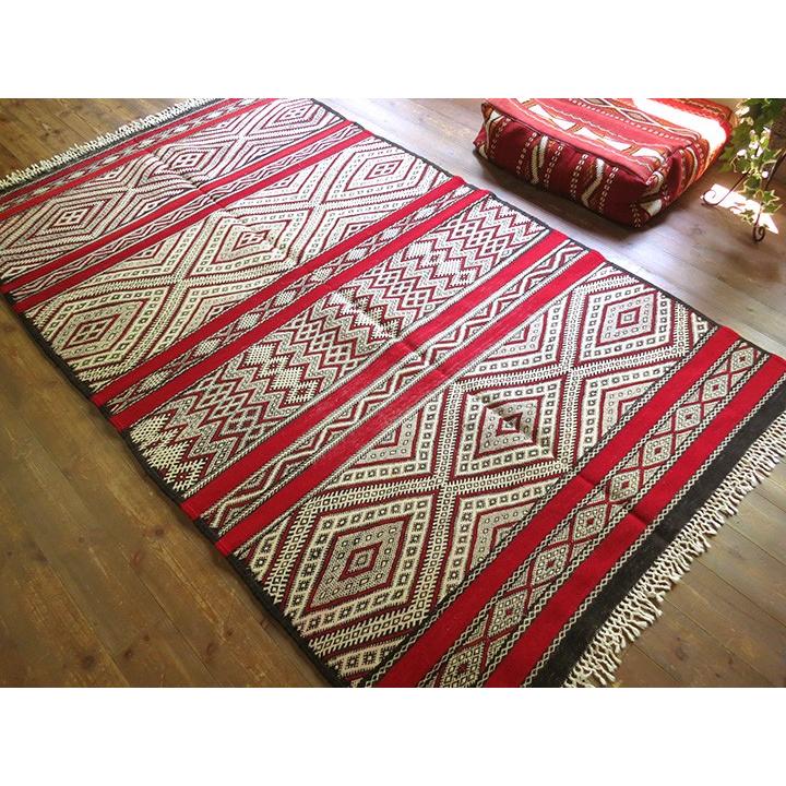 オールドキリム モロッコ Zaiane ゼアン 219x127cm 細かく複雑なジジム