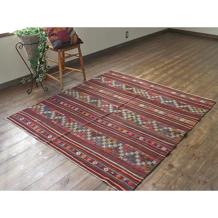 アンティークキリムベルガマジジムラグ