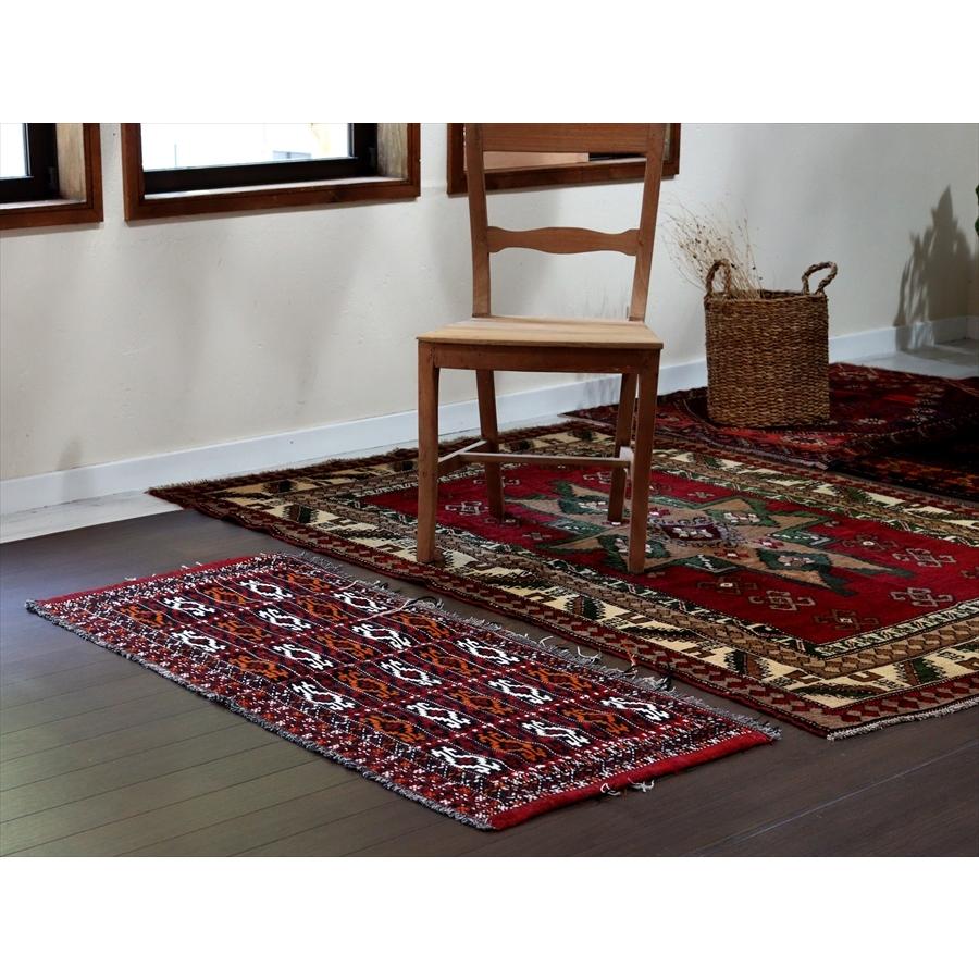 オールドキリム/トルクメン ヤムート 52x124cm 収納袋チュアルを開いたフラグメント　深いレッド | ブランド登録なし | 01