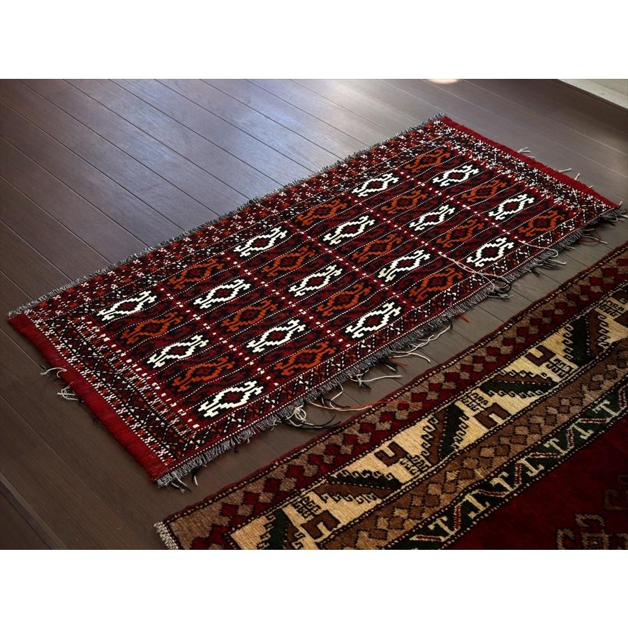オールドキリム/トルクメン ヤムート 52x124cm 収納袋チュアルを開いたフラグメント　深いレッド | ブランド登録なし | 03