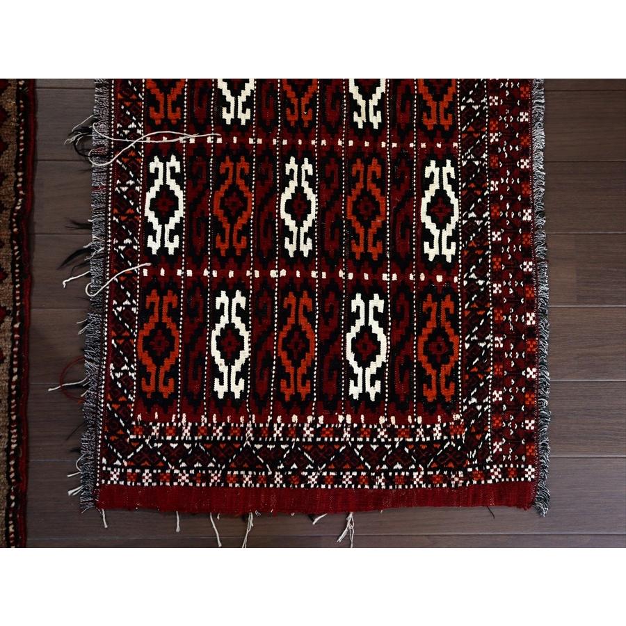 オールドキリム/トルクメン ヤムート 52x124cm 収納袋チュアルを開いたフラグメント　深いレッド | ブランド登録なし | 05