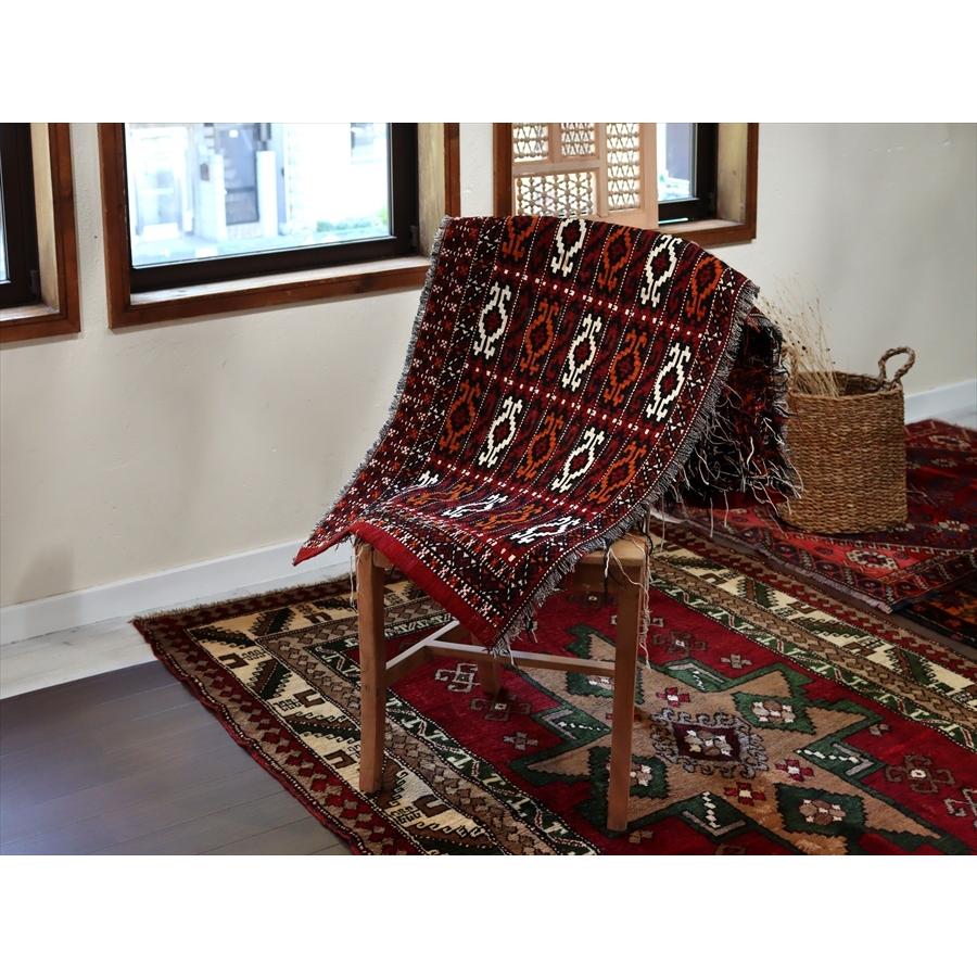 オールドキリム/トルクメン ヤムート 52x124cm 収納袋チュアルを開いたフラグメント　深いレッド | ブランド登録なし | 08