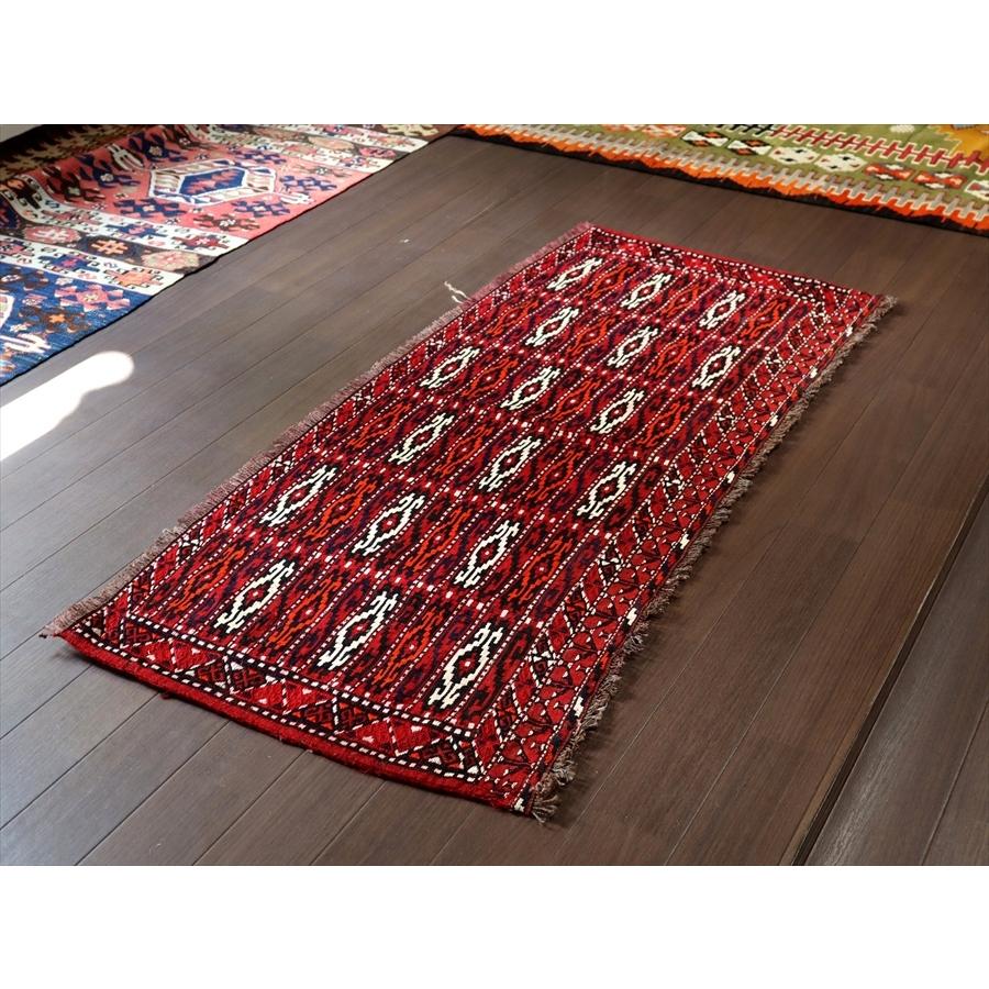 オールドキリム/トルクメン ヤムート 55x124cm 収納袋チュアルを開いたフラグメント　レッド | ブランド登録なし | 04