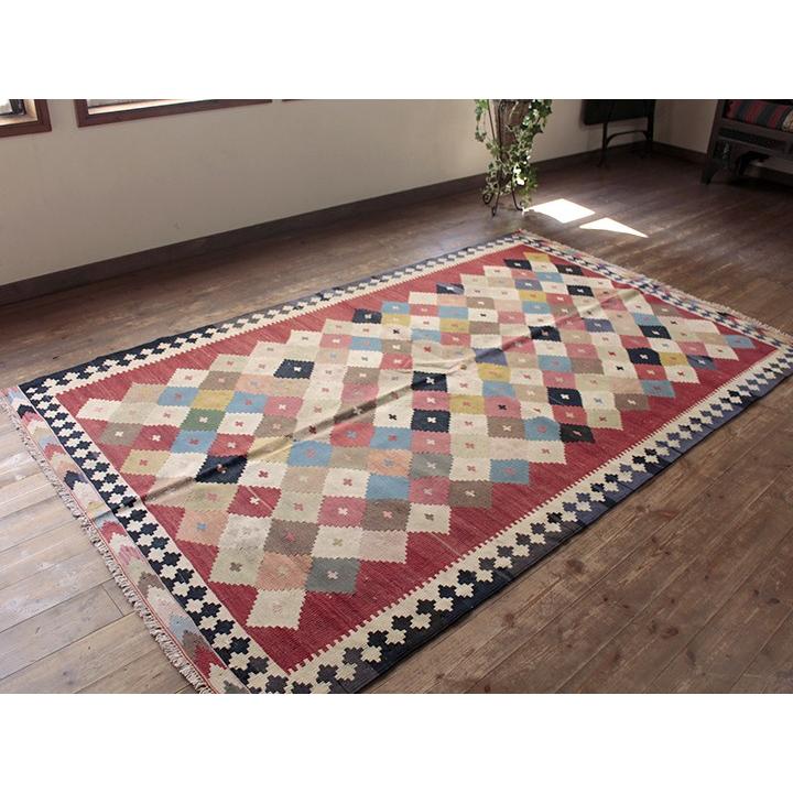 オールドキリム シラーズ/カリヨラ 239x142cm カシュカイ族の伝統柄