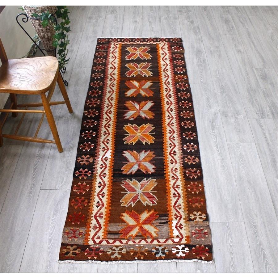 家庭用品 オールドキリム・カイセリ/ランナーサイズ213×77cm 8つの星のモチーフ