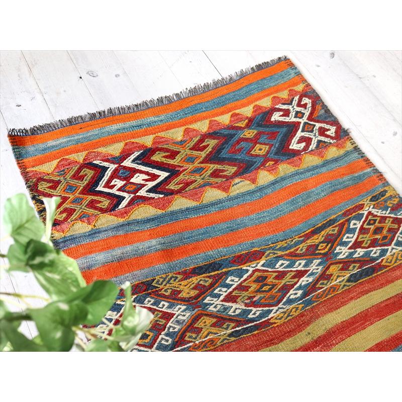 オールドキリム シワス ランナー 155x76cm ボーダージジム ダイヤのモチーフ | ブランド登録なし | 01