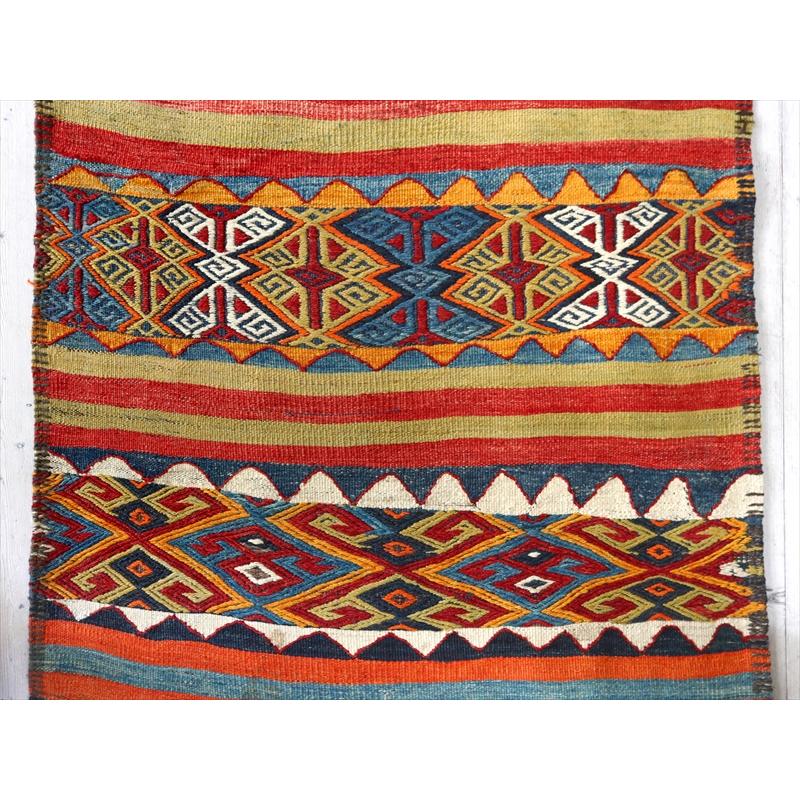 オールドキリム シワス ランナー 155x76cm ボーダージジム ダイヤのモチーフ | ブランド登録なし | 03