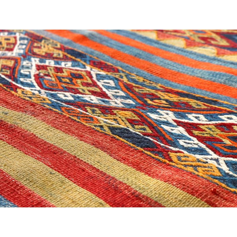 オールドキリム シワス ランナー 155x76cm ボーダージジム ダイヤのモチーフ | ブランド登録なし | 04