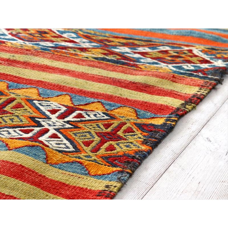 オールドキリム シワス ランナー 155x76cm ボーダージジム ダイヤのモチーフ | ブランド登録なし | 05