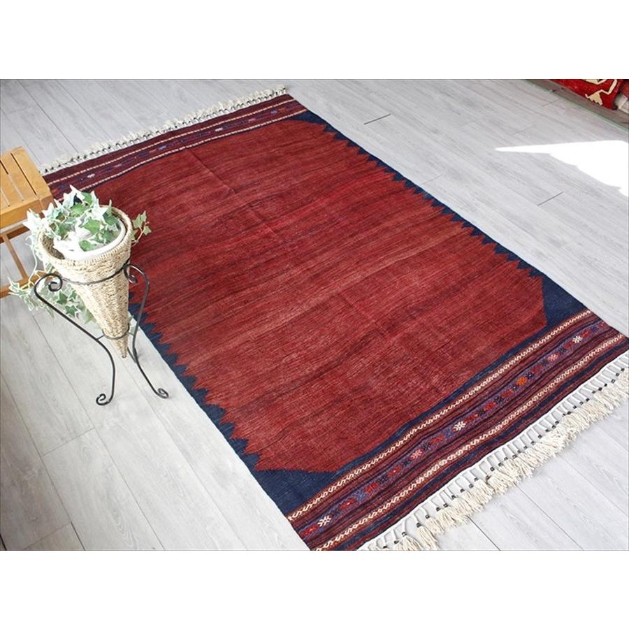 オールドキリム バルケスィル カリヨラ 224x140cm レッド＆ネイビー