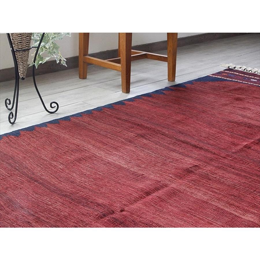 オールドキリム バルケスィル カリヨラ 224x140cm レッド＆ネイビー