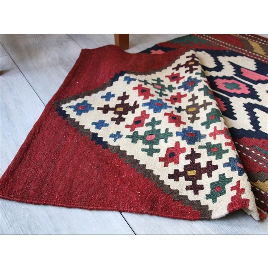 オールドキリム・カシュカイ族の草木染手織りキリム 104x56cm マ オールドキリム・カシュカイ族の草木染手織りキリム 104x56cm マ