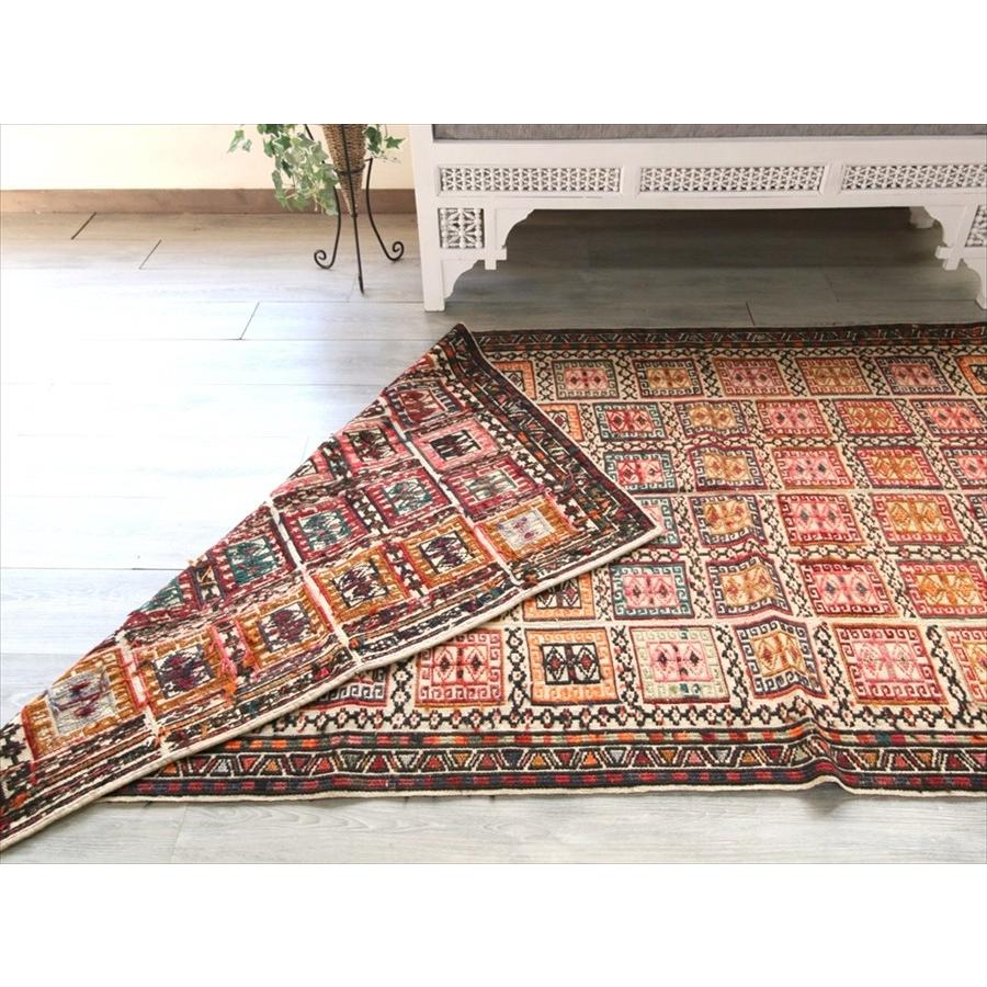 オールドキリム シャーサバン　４連のジジム 262x118cm 生命の樹のあるカラフルなガーデンデザイン | ブランド登録なし | 11