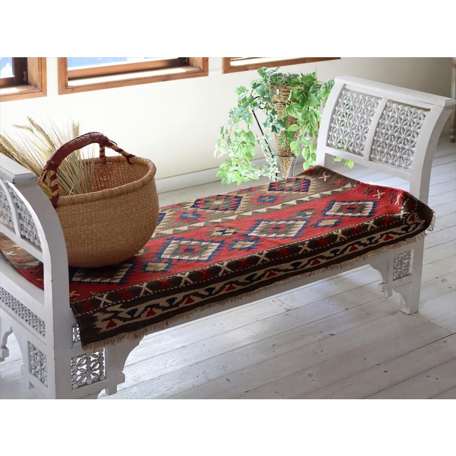 オールドキリム シルヴァン 70x136cm レッド＆ブラウン イーブルアイ