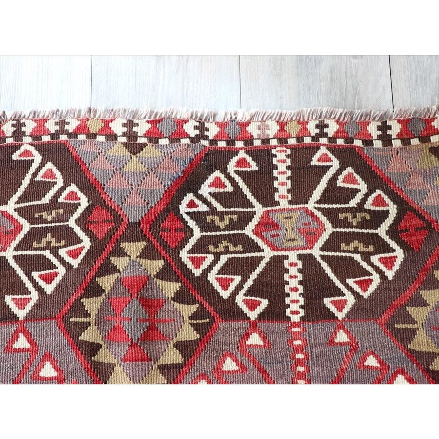 オールドキリム 東トルコ ハッキャリ カリヨラ レッド パープル 手足を伸ばすドラゴンモチーフ 197 インプレッションオブギャッベ 通販 Yahoo ショッピング